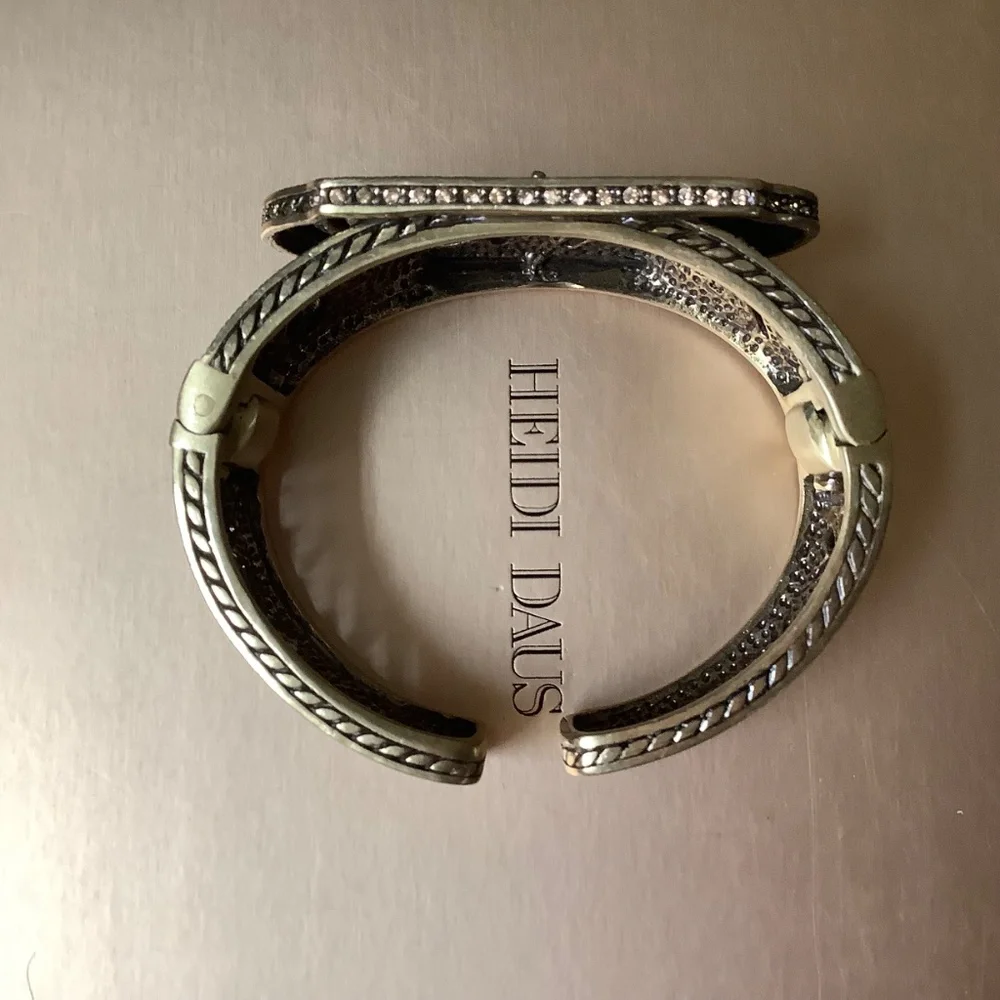 Heidi Daus Tastemaker Crystal Accented Cuff Bracelet SZ S/M